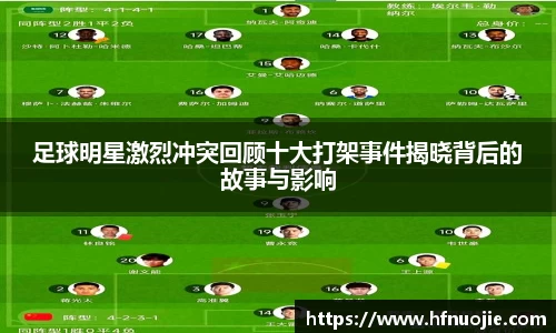 足球明星激烈冲突回顾十大打架事件揭晓背后的故事与影响